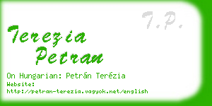 terezia petran business card