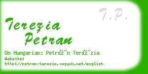 terezia petran business card